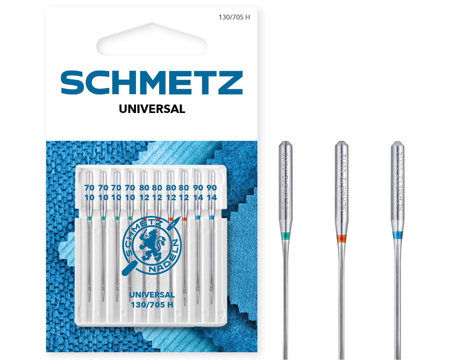 SCHMETZ UNIVERSAL SIZE 70-90 PACK OF 10 CARDED