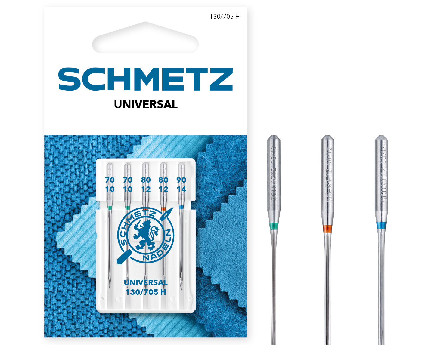 SCHMETZ UNIVERSAL SIZE 70-90 PACK OF 5 CARDED