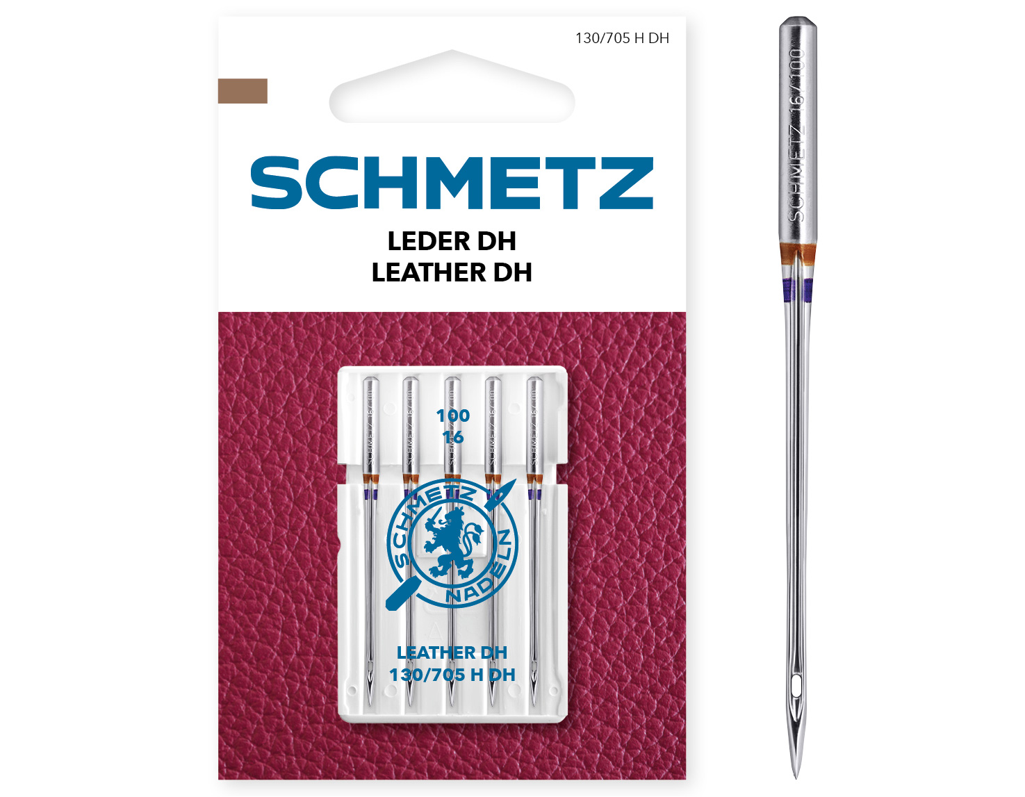 SCHMETZ LEATHER DH SIZE 100 PACK OF 5 CARDED