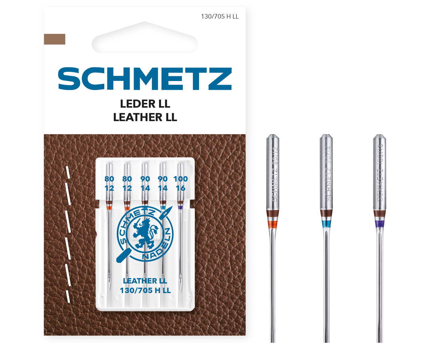 SCHMETZ LEATHER SIZE 80-100 PACK OF 5 CARDED