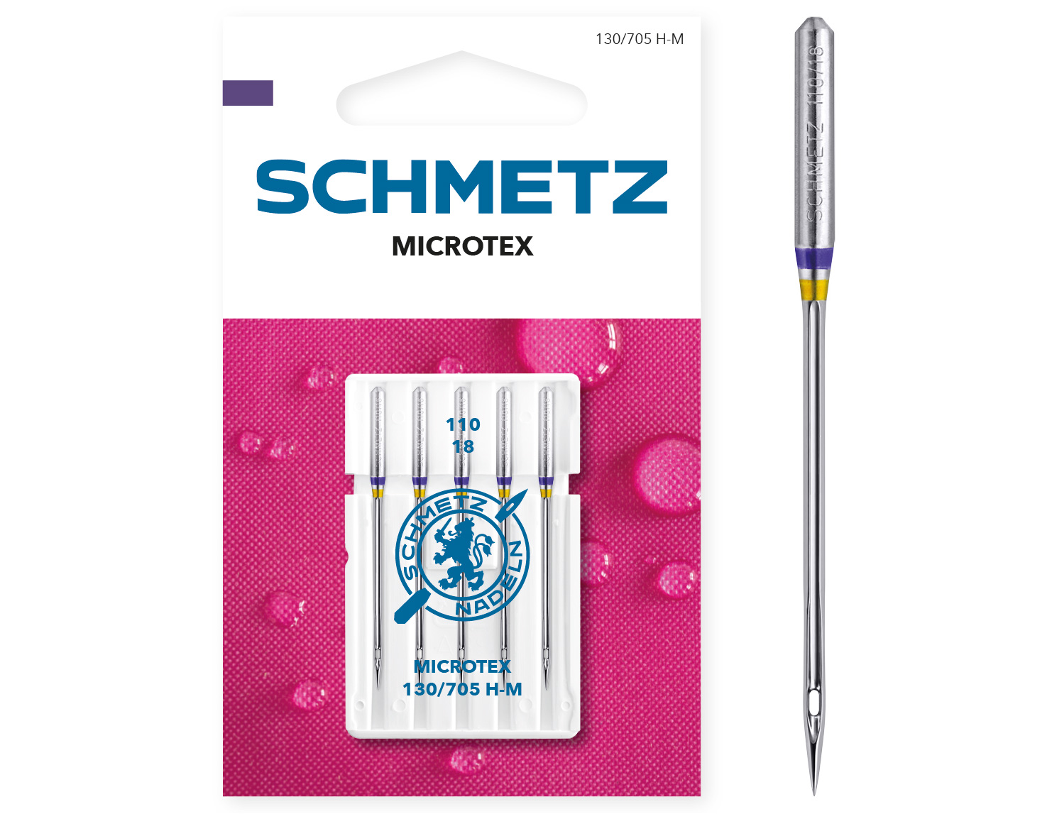 SCHMETZ MICROTEX SIZE 110 PACK OF 5 CARDED