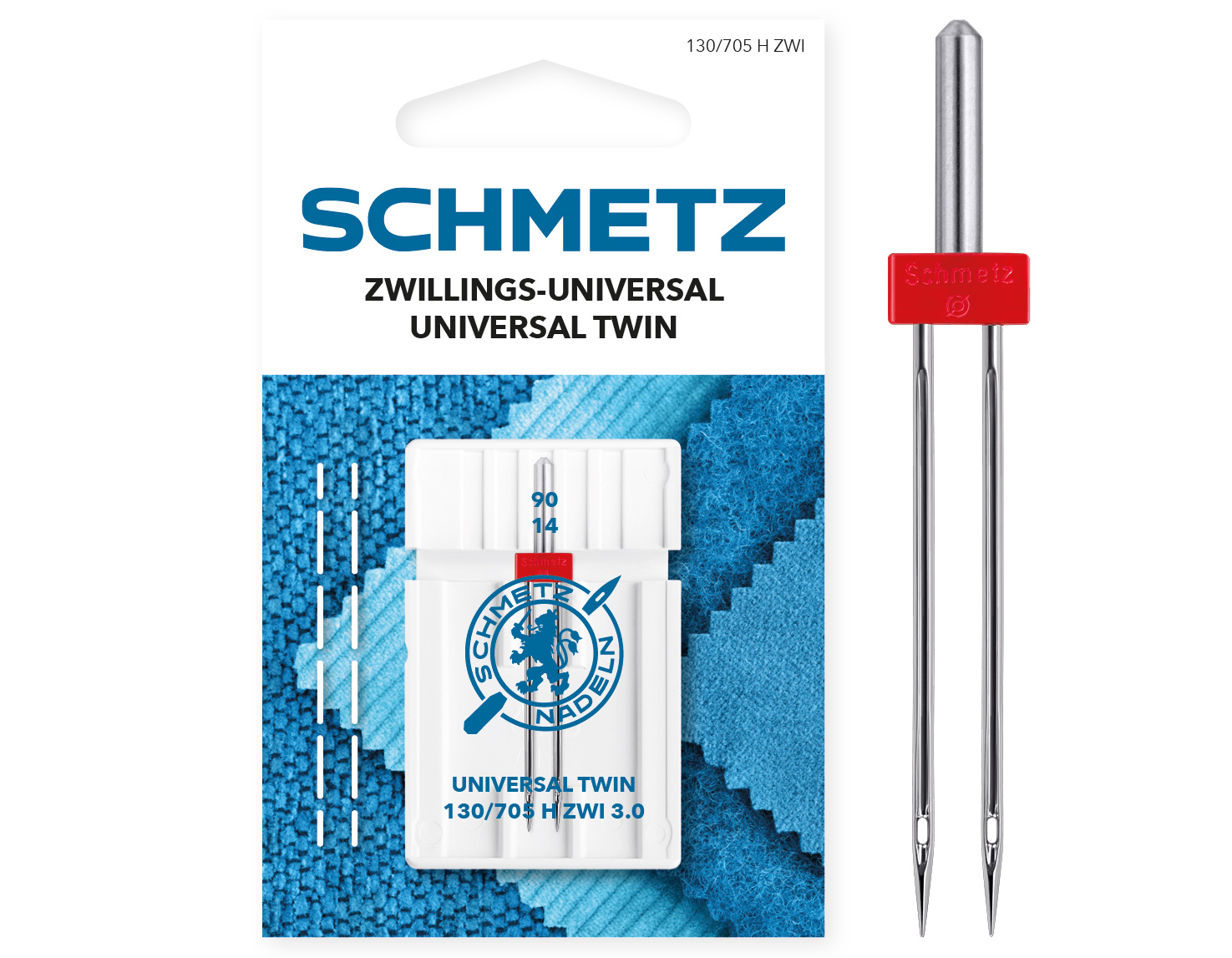 SCHMETZ TWIN 3MM SIZE 90 PACK OF 1 CARDED