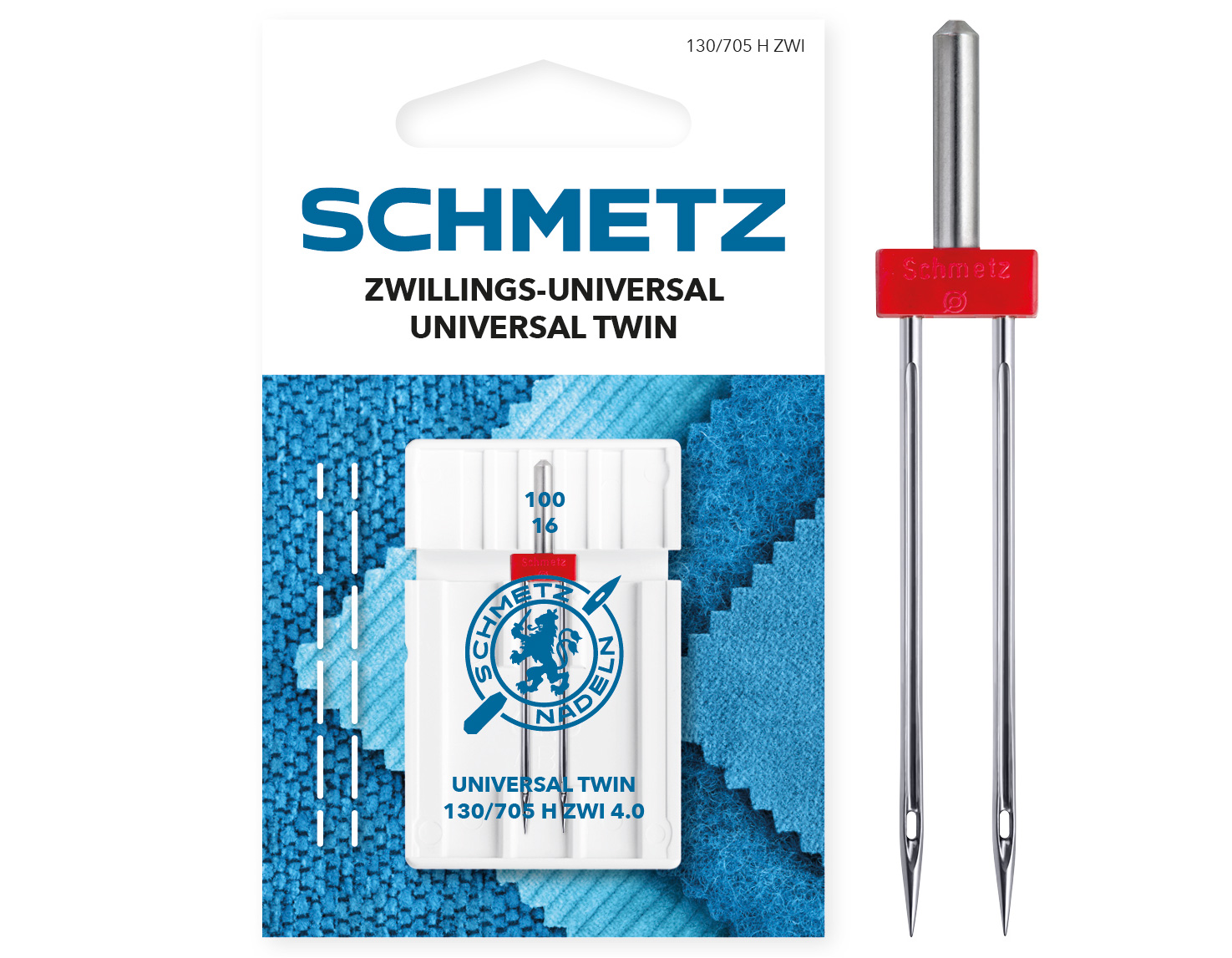 SCHMETZ TWIN 4MM SIZE 100 PACK OF 1 CARDED