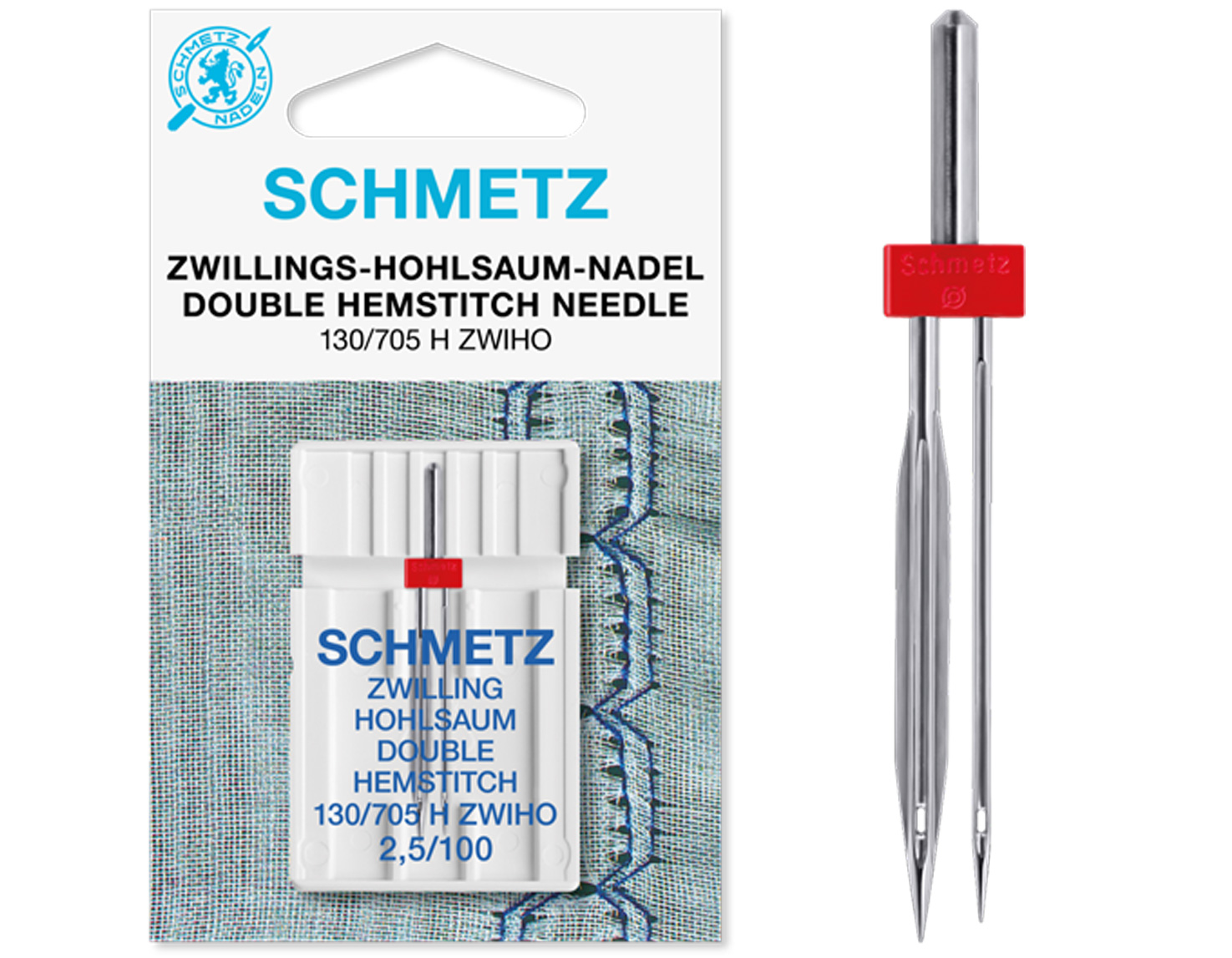 SCHMETZ DOUBLE WING 2.5MM SIZE 100 PACK OF 1 CARDED