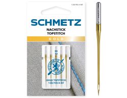 SCHMETZ GOLD TOPSTITCH SIZE 80 PACK OF 5 CARDED