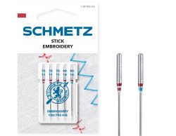 SCHMETZ EMBROIDERY SIZE 75-90 PACK OF 5 CARDED