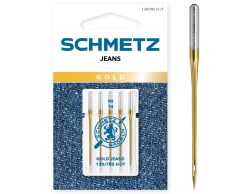 SCHMETZ JEANS GOLD SIZE 90 PACK OF 5 CARDED