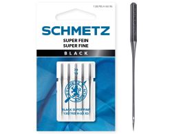 SCHMETZ BLACK SUPER FINE NON STICK COATING SIZE 70 PACK OF 5 CARDED