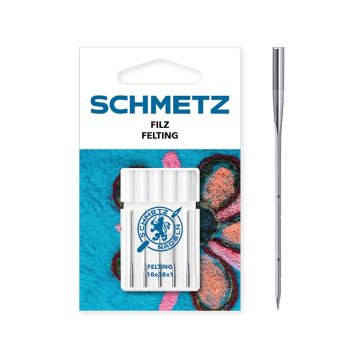 18X38X1 SCHMETZ FELTING NEEDLE SIZE 100 PACK OF 5 CARDED