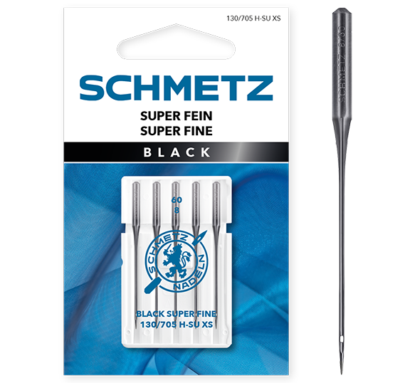 130/705 H-SU XS - Black Super Fine Needles