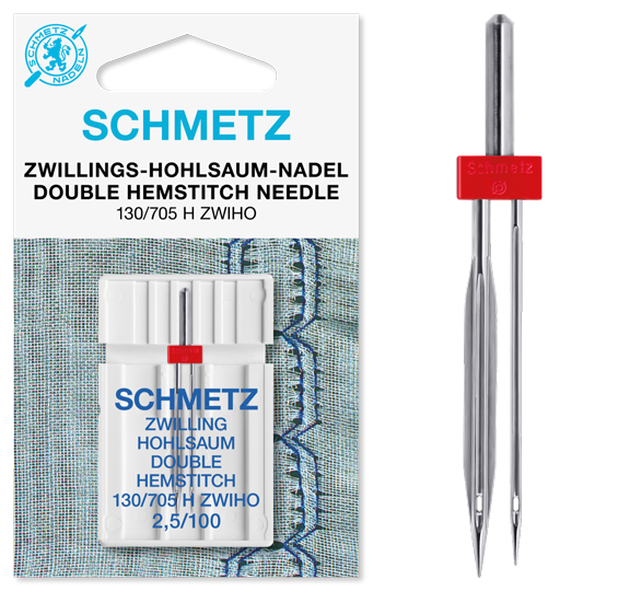 130/705 H ZWIHO - Double Hemstitch Needles