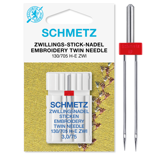 130/705 H-E ZWI - Embroidery Twin Needles